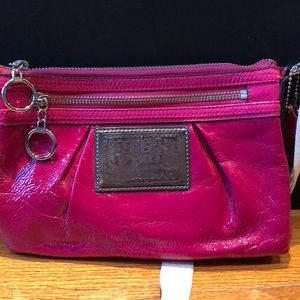 Pink patent leather coach crossbody bag